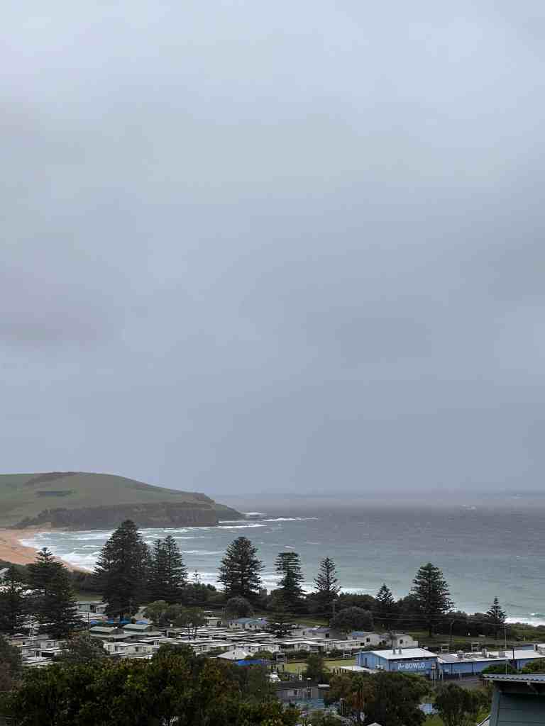 Rainy day view from The Hill Bar & Kitchen