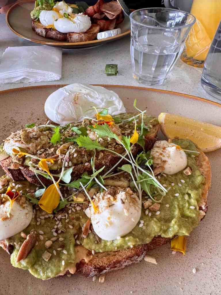 Smashed Avo at Penny Whistlers Cafe in Kiama