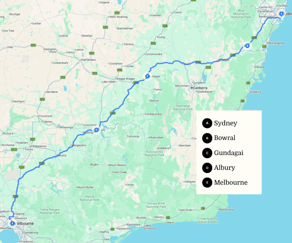 Sydney to Melbourne Road Trip
